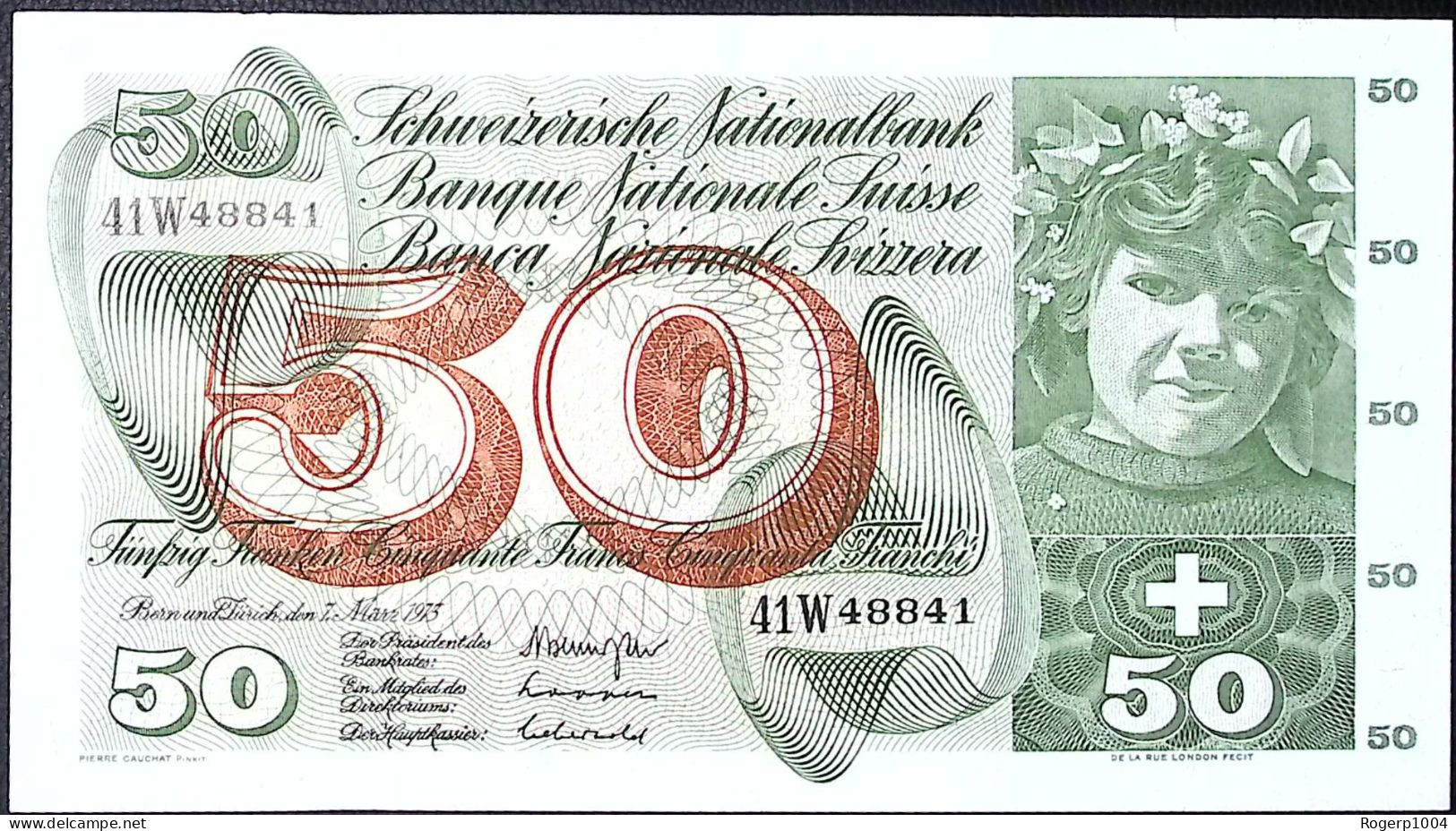 SUISSE/SWITZERLAND * 50 Francs * Cueillette Des Pommes * 07/03/73 * Etat/Grade TTB/VF - Schweiz