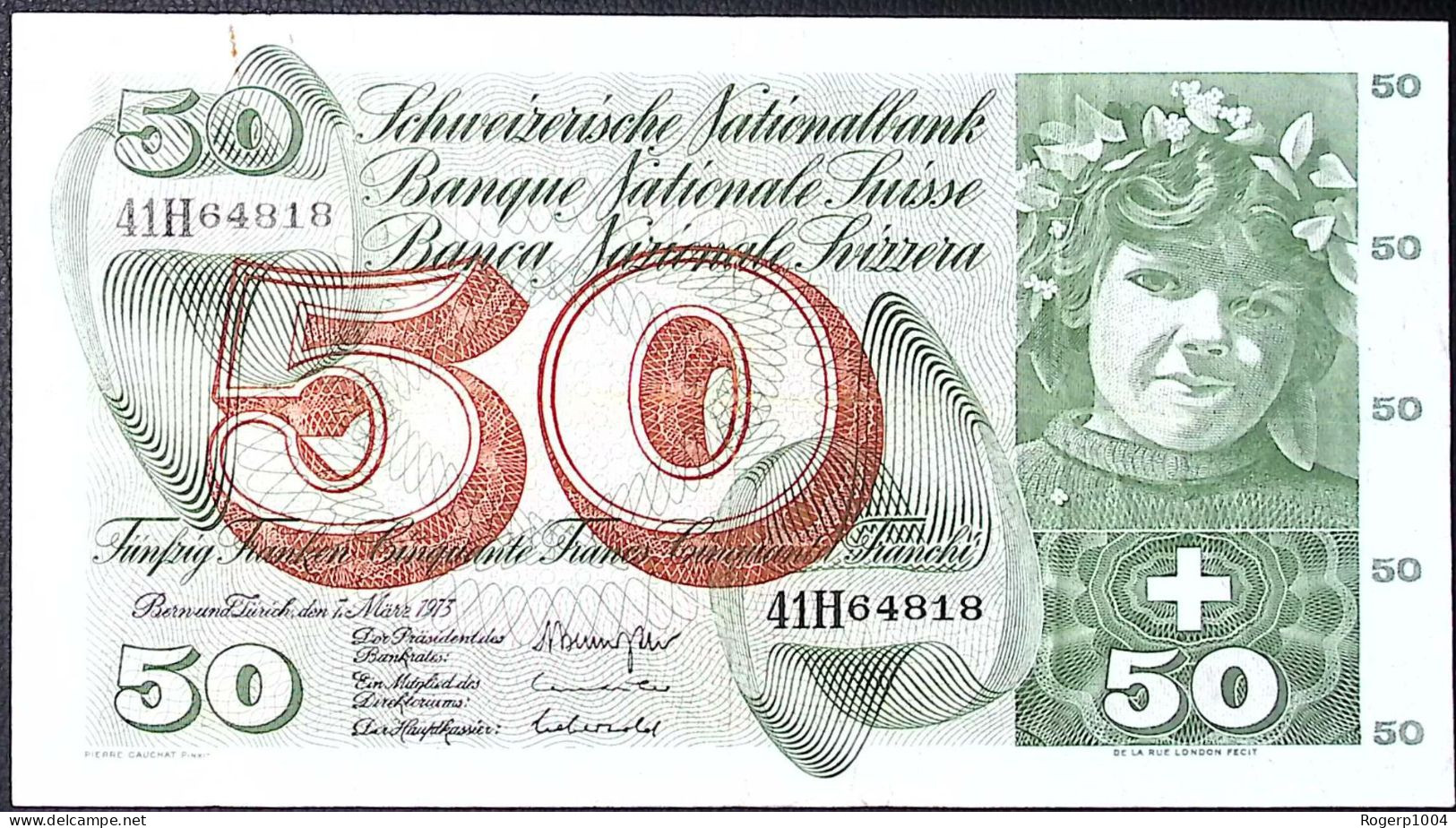 SUISSE/SWITZERLAND * 50 Francs * Cueillette Des Pommes * 07/03/73 * Etat/Grade TTB/VF - Switzerland