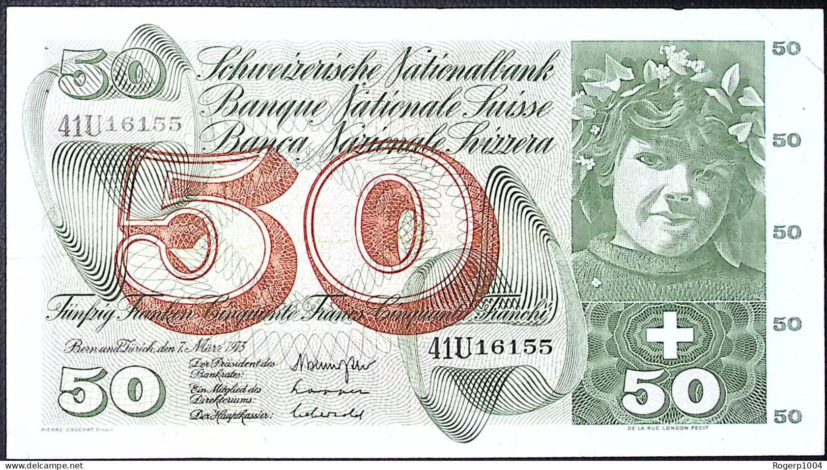 SUISSE/SWITZERLAND * 50 Francs * Cueillette Des Pommes * 07/03/73 * Etat/Grade TTB/VF - Switzerland