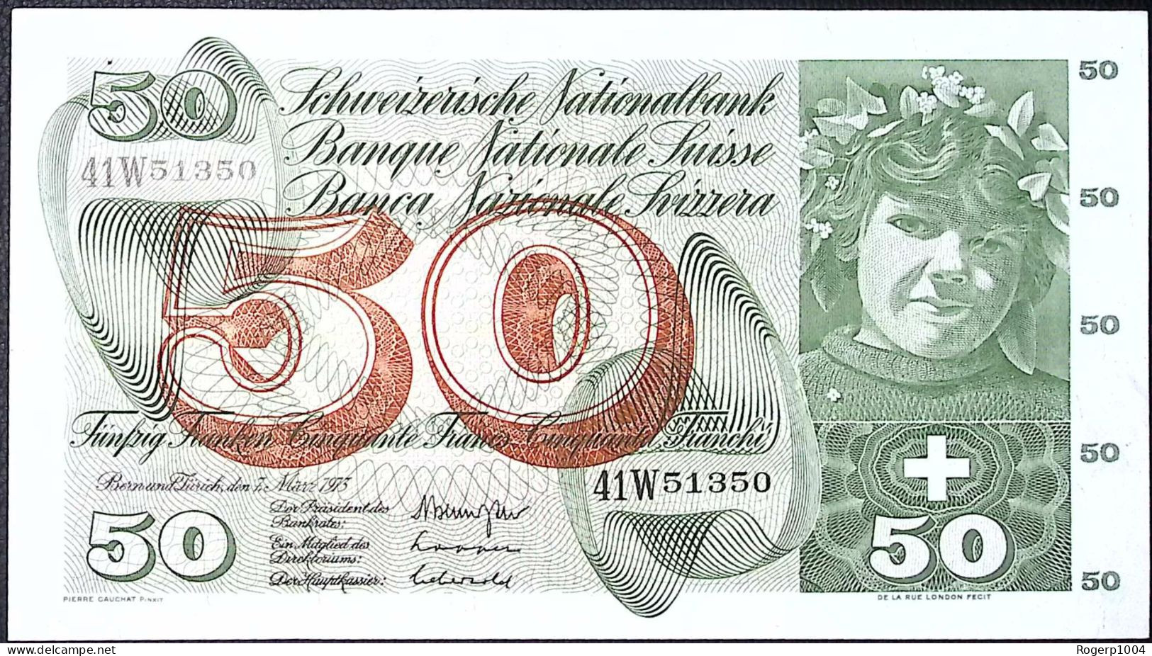 SUISSE/SWITZERLAND * 50 Francs * Cueillette Des Pommes * 07/03/73 * Etat/Grade TTB+/XF - Suisse