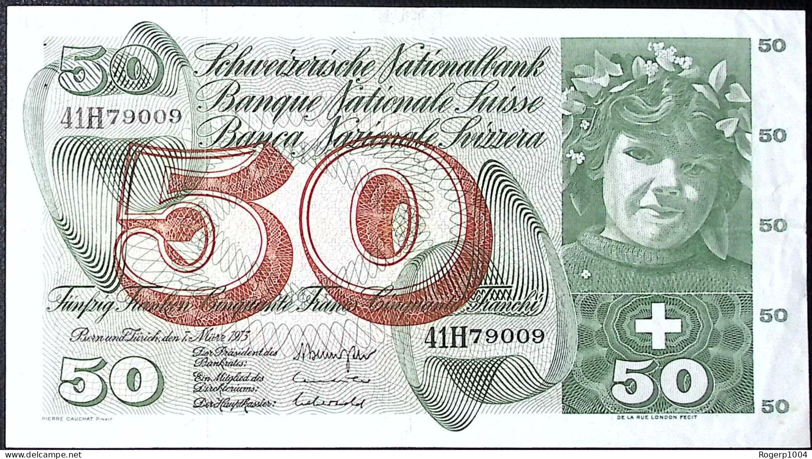 SUISSE/SWITZERLAND * 50 Francs * Cueillette Des Pommes * 07/03/73 * Etat/Grade TTB/VF - Schweiz