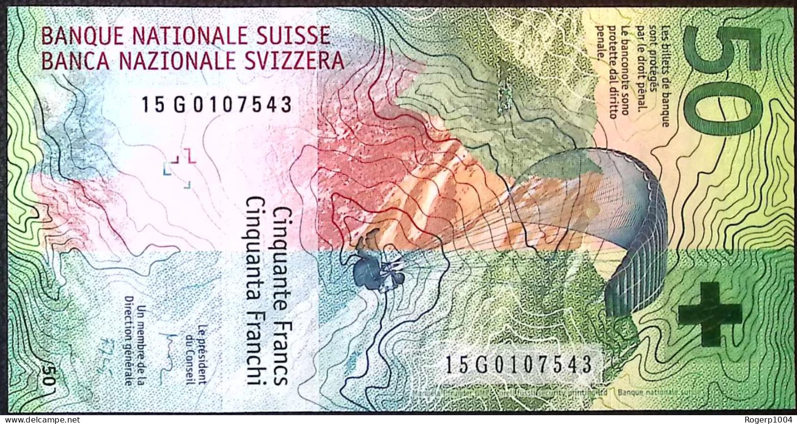 SUISSE/SWITZERLAND * 50 Francs * Le Vent * 2015 * Etat/Grade NEUF/UNC - Zwitserland