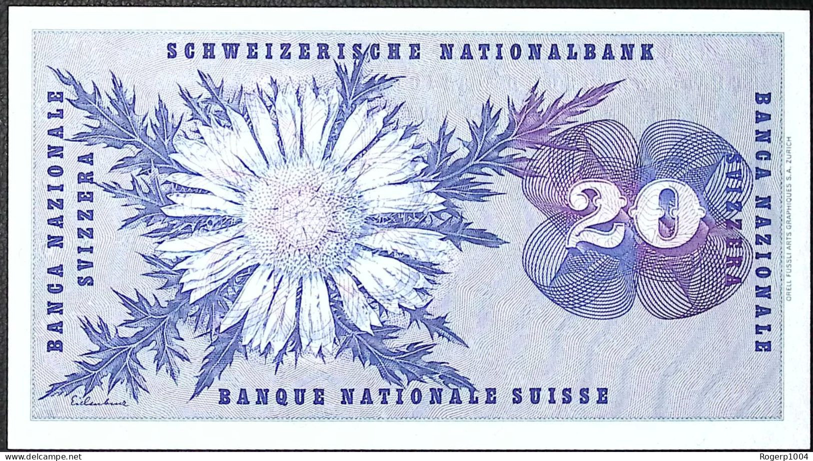 SUISSE/SWITZERLAND * 20 Francs * Dufour * 05/01/1970 * Etat/Grade NEUF/UNC - Zwitserland