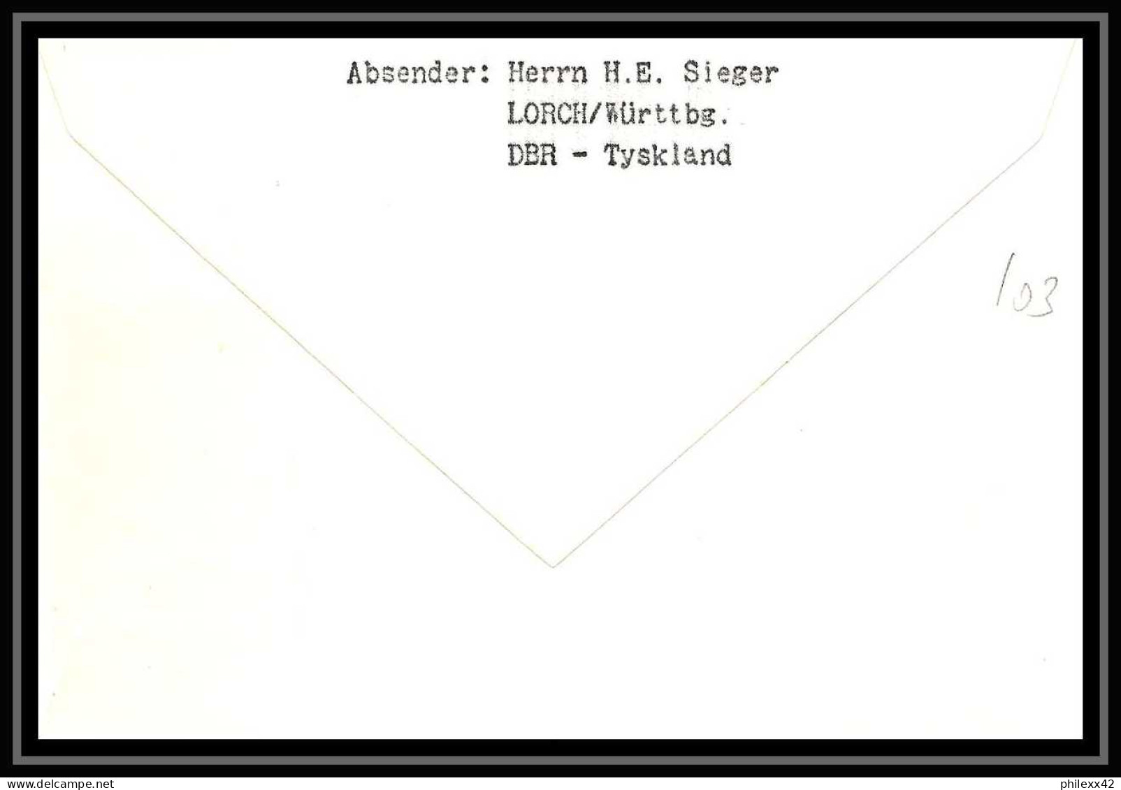 0103 Lettre Aviation (Airmail Cover Luftpost) Suède (Sweden) Premier Vol 1972 Stockholm / HAMBURG - Lettres & Documents