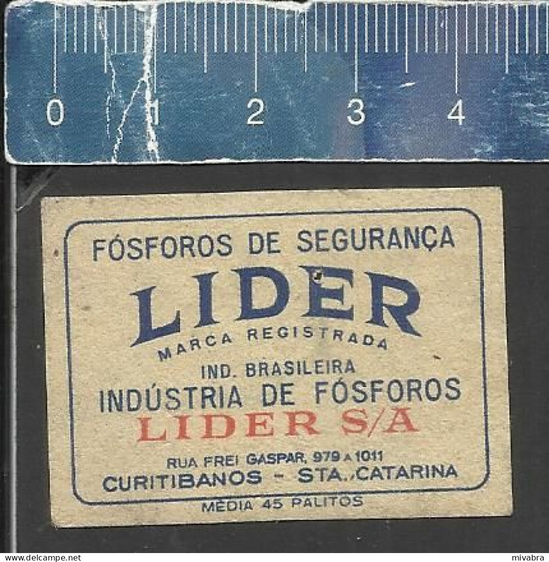 LIDER  - OLD MATCHBOX LABEL MADE IN BRAZIL - Boites D'allumettes - Etiquettes