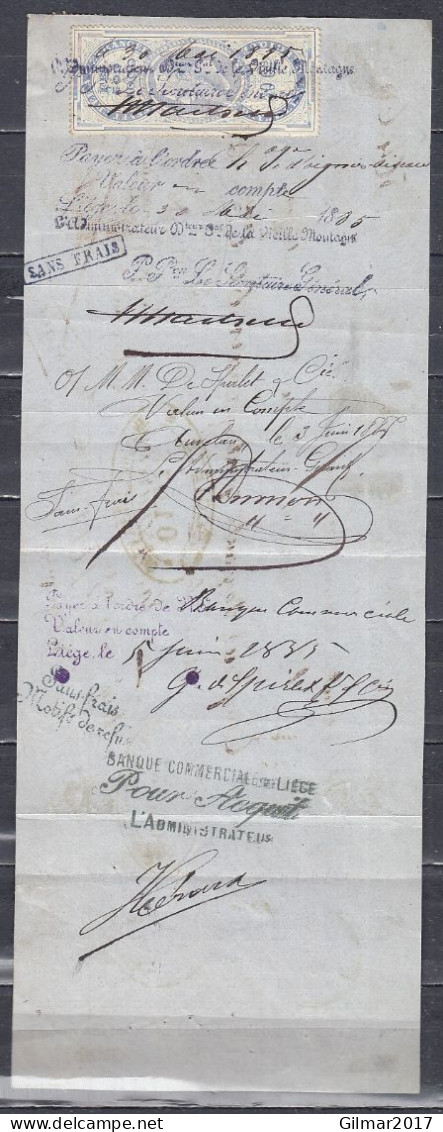 Document Van Liege Societe De La Vieille Montagne - 1883 Leopold II