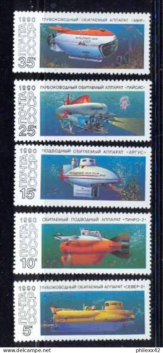 Russie (Russia Urss USSR) - 200 - N°5799 / 803 SOUS MARINS - Sous-marins