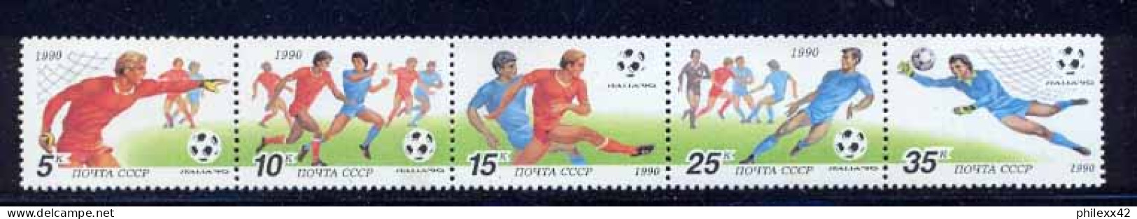 Russie (Russia Urss USSR) - 201 - N°5751 / 5755 Football (Soccer) ITALIA 90 - 1990 – Italien