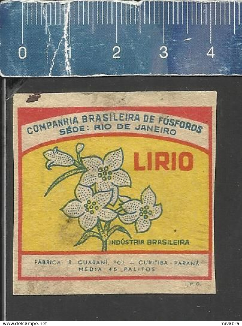 LIRIO  - OLD MATCHBOX LABEL MADE IN BRAZIL - Boites D'allumettes - Etiquettes