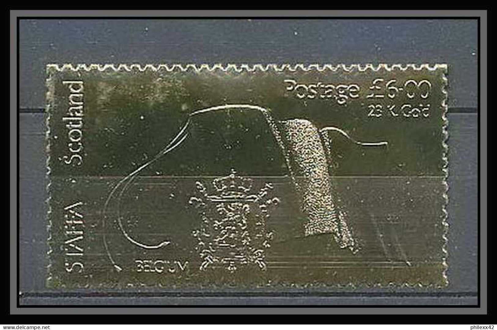 264 Staffa Scotland OR Gold Stamps 8£ Drapeau Flag Belgique (Belgium) - Scozia