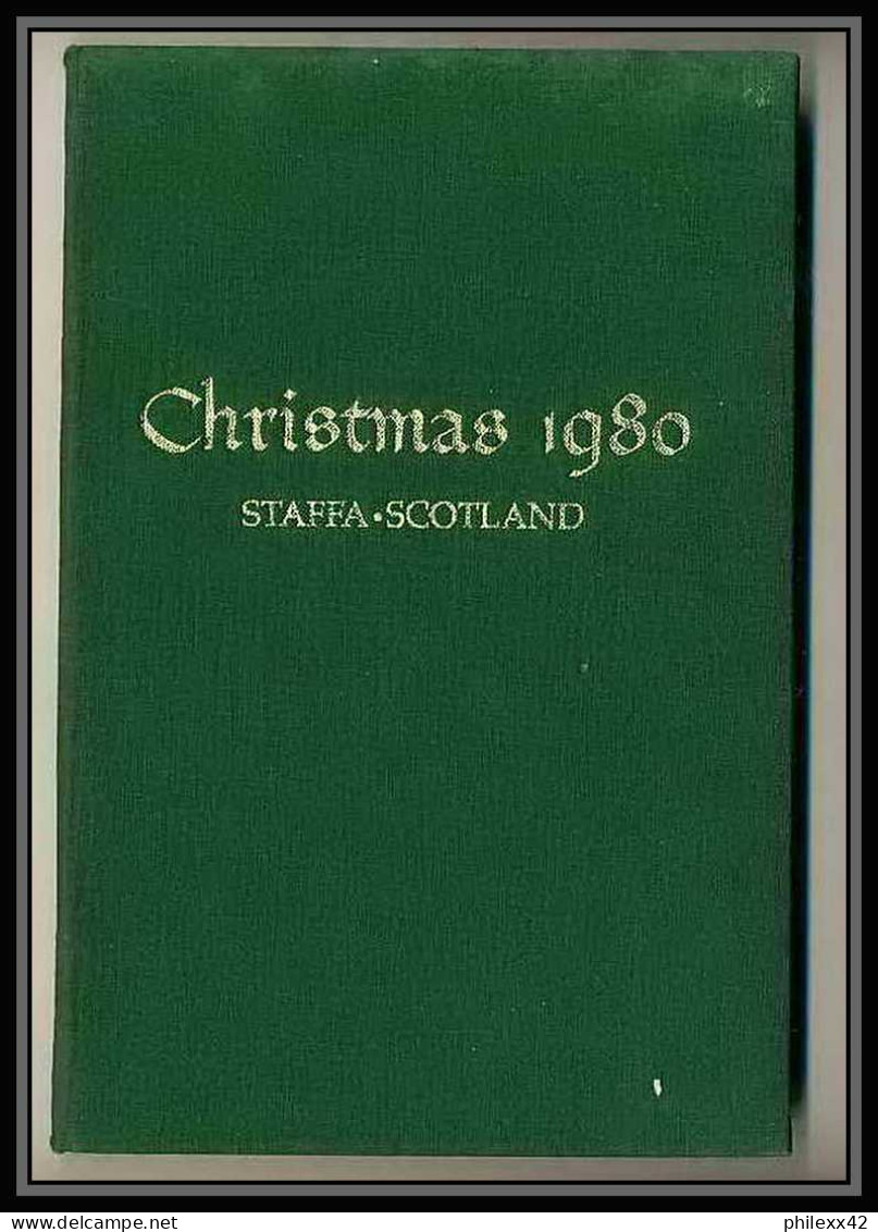 389 Staffa Scotland OR 24 Carats Gold Stamps Madonna Ans Child 1980 (noel Christmas) Tirage Rare - Scozia