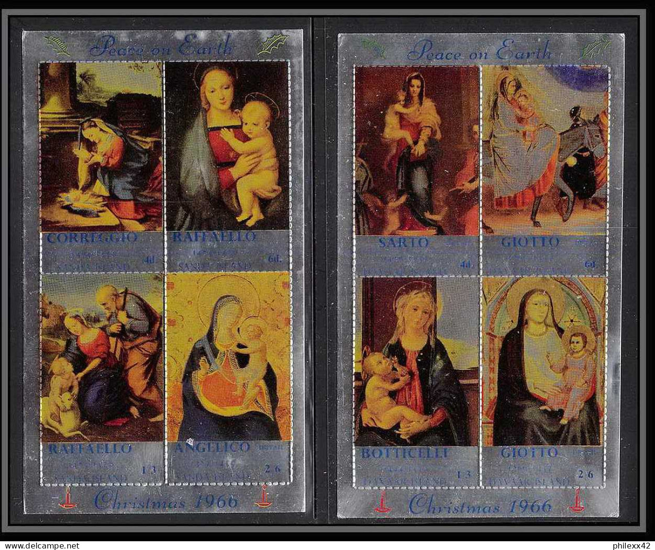 401 Davaar Scotland Argent Silver Géant Complet Noel Christmas Raphaël TABLEAU (PAINTING) Neuf** Mnh - Religión