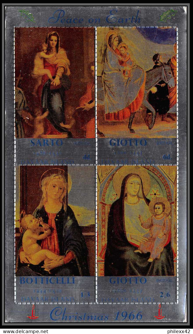 401 Davaar Scotland Argent Silver Géant Complet Noel Christmas Raphaël TABLEAU (PAINTING) Neuf** Mnh - Religión