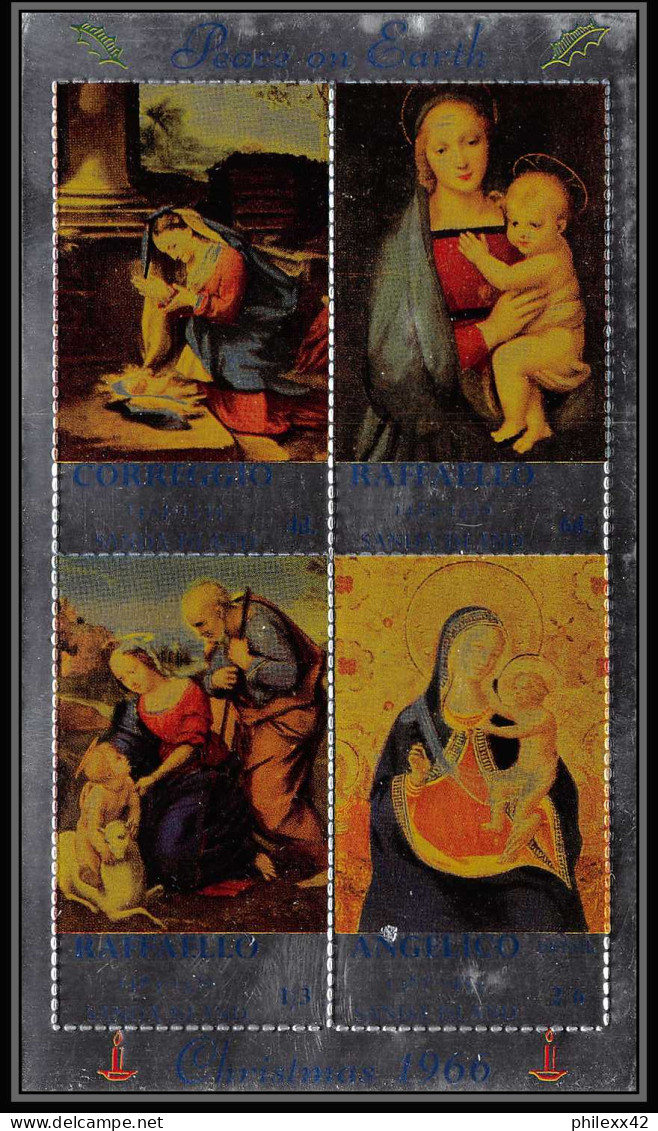 401 Davaar Scotland Argent Silver Géant Complet Noel Christmas Raphaël TABLEAU (PAINTING) Neuf** Mnh - Scozia