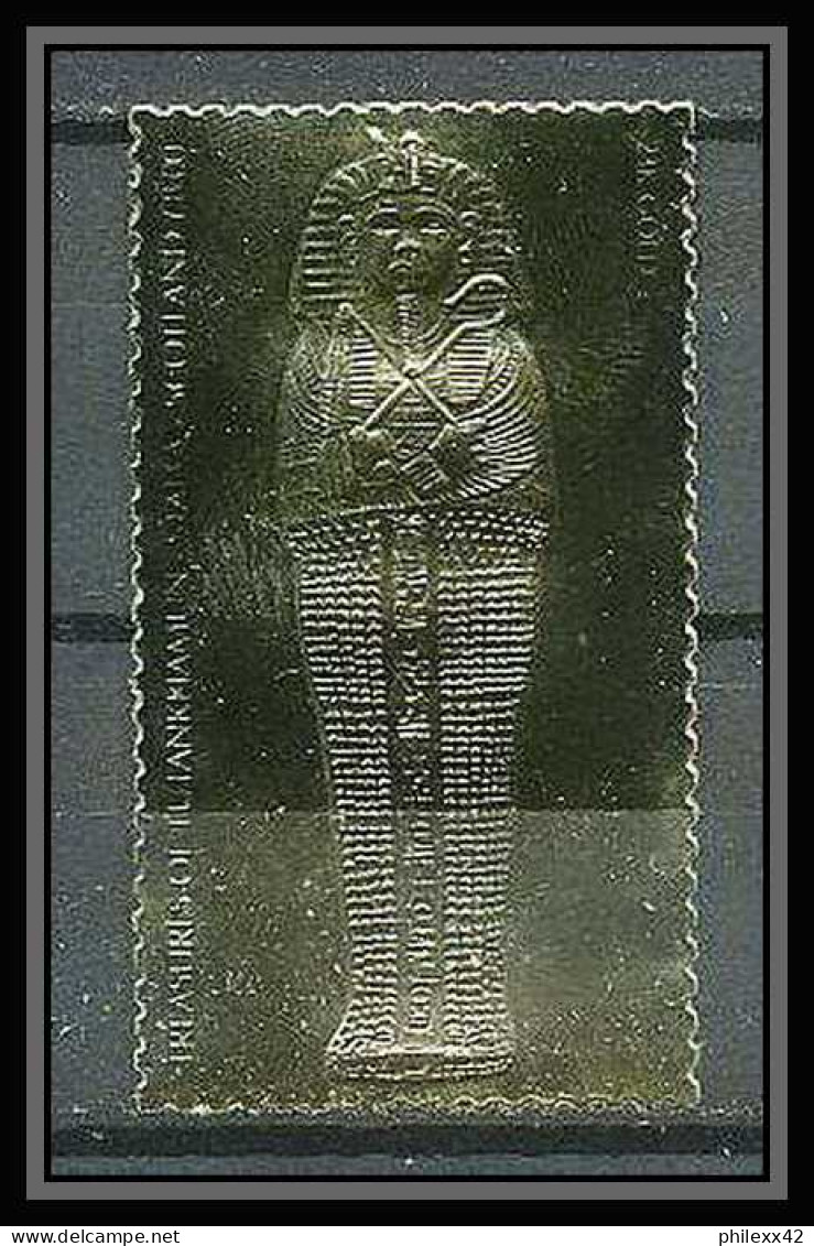 410a Staffa Scotland Egypte (Egypt UAR) Treasures Of Tutankhamun 01 OR Gold Stamps 23k TIRAGE 2 (brillant) Neuf** Mnh - Scotland
