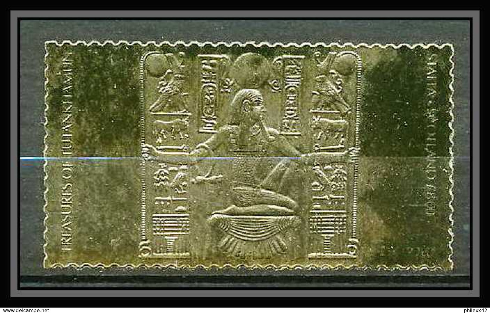 411 Staffa Scotland Egypte (Egypt UAR) Treasures Of Tutankhamun 03 OR Gold Stamps 23k Neuf** Mnh - Scozia