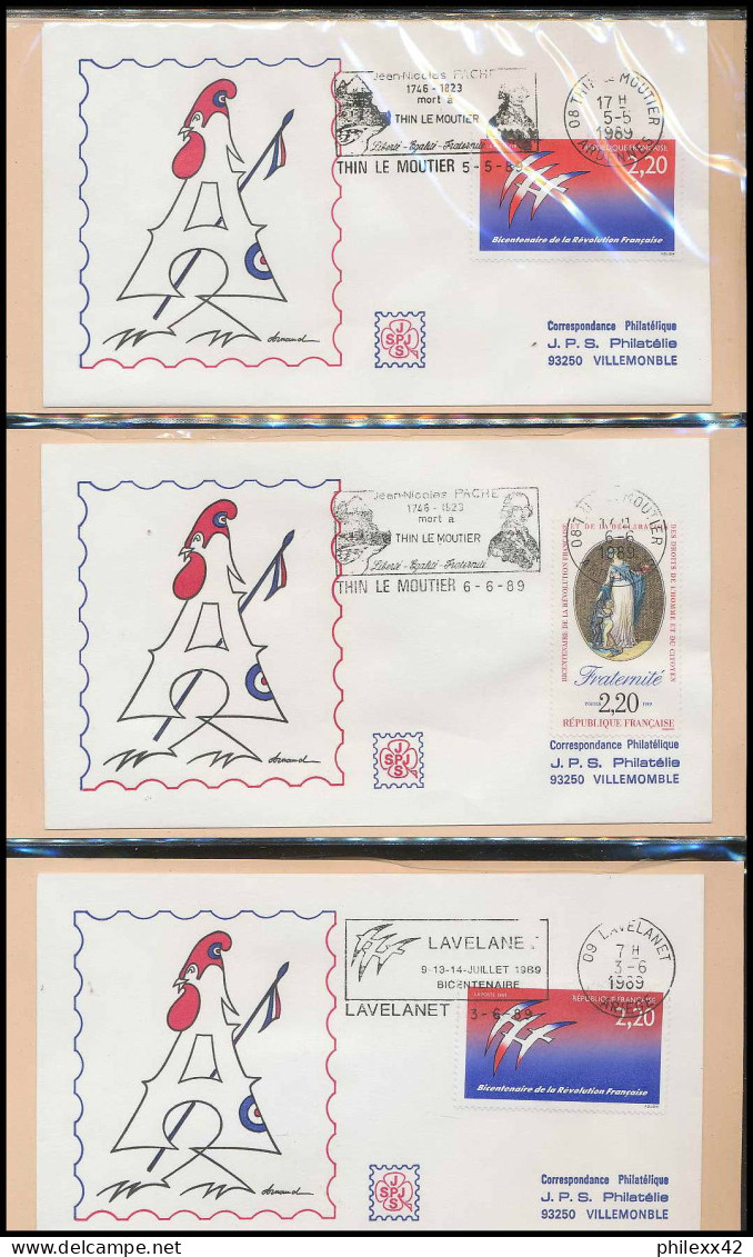 092 France bicentenaire révolution francaise lot N° 2560 folon 116 fdc lettre premier jour différentes philexfrance 89