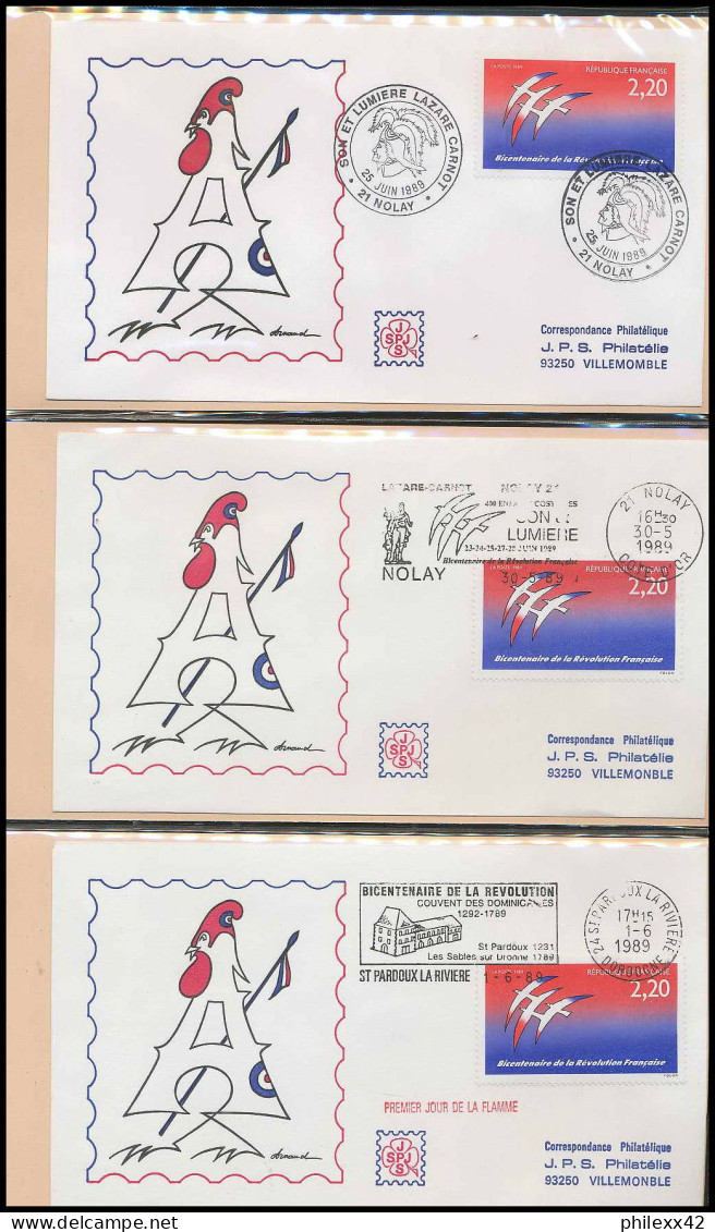 092 France bicentenaire révolution francaise lot N° 2560 folon 116 fdc lettre premier jour différentes philexfrance 89