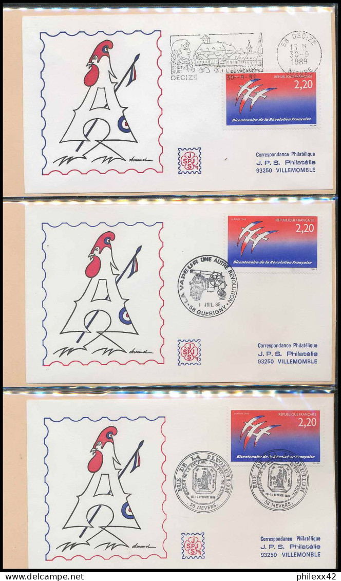 092 France bicentenaire révolution francaise lot N° 2560 folon 116 fdc lettre premier jour différentes philexfrance 89