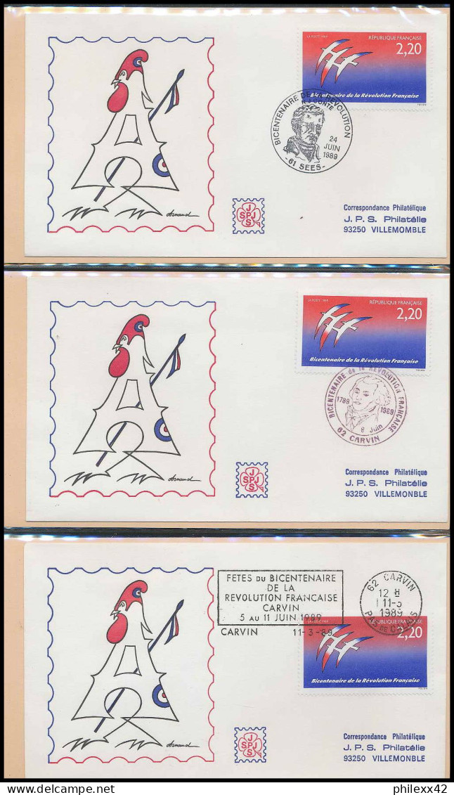 092 France bicentenaire révolution francaise lot N° 2560 folon 116 fdc lettre premier jour différentes philexfrance 89