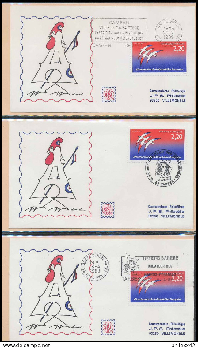 092 France bicentenaire révolution francaise lot N° 2560 folon 116 fdc lettre premier jour différentes philexfrance 89