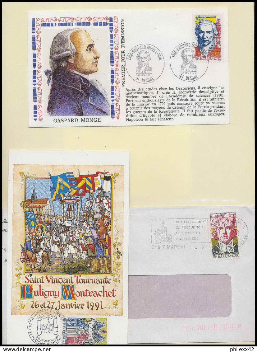 196 France bicentenaire révolution francaise lot N°2667/2670 fdc maximum lettres..