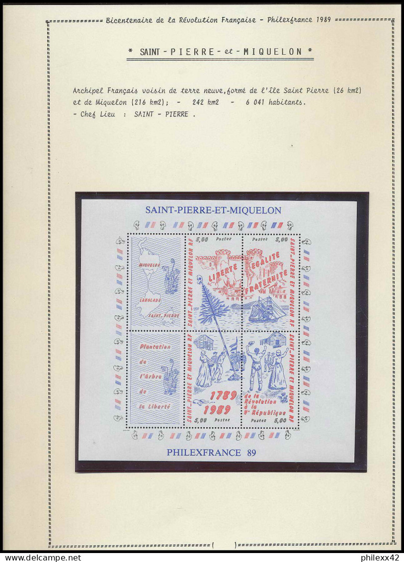 461 Saint Pierre Et Miquelon Bicentenaire Révolution Francaise N° 499/501 épreuve De Luxe / Deluxe Proof  - French Revolution