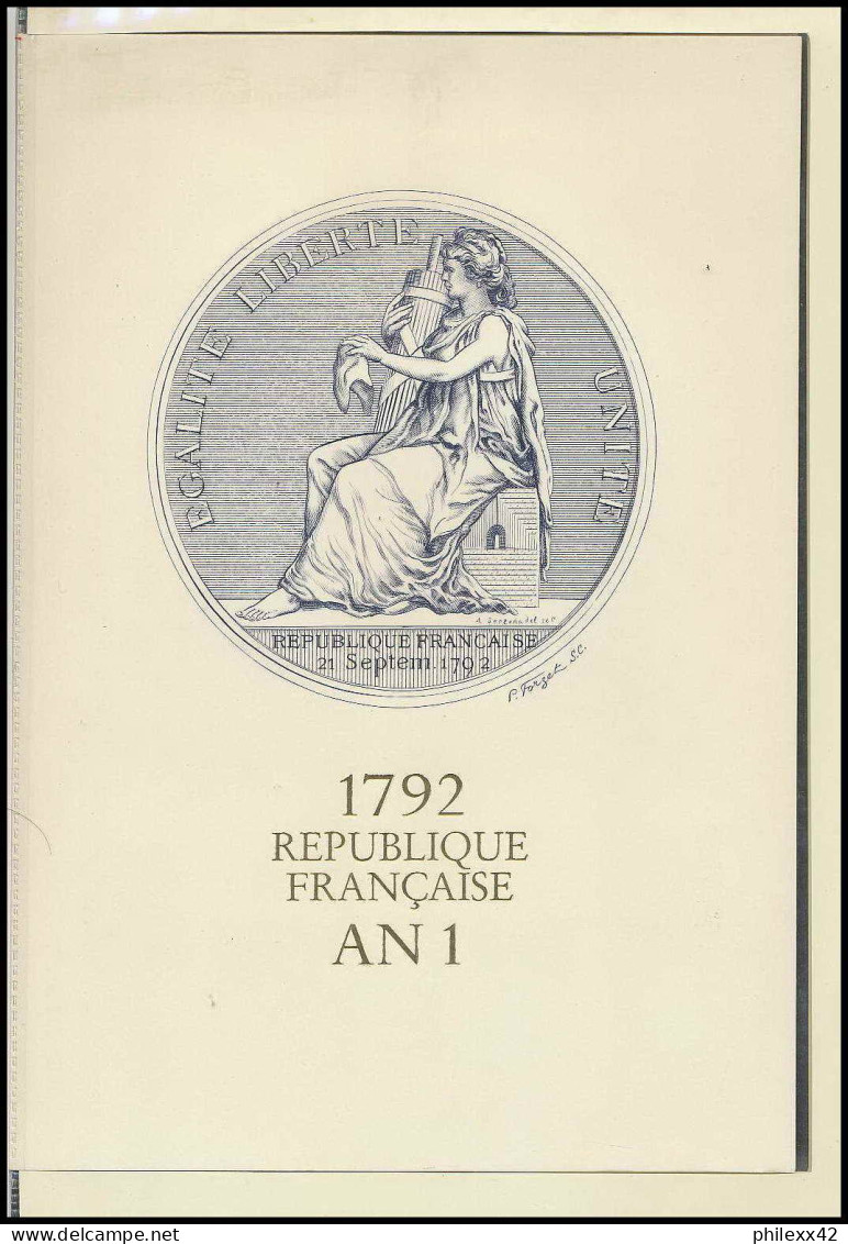 261 France bicentenaire révolution francaise lot N° 2772/2775 LETTRES DOCUMENTS fdc max