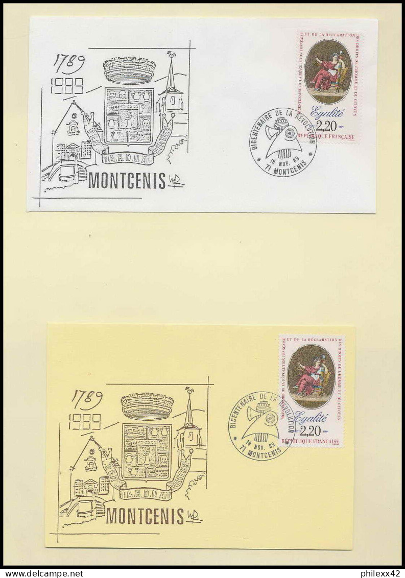 312 France bicentenaire révolution francaise lot N° 2573/2576 lettres documents fdc maximum voir scans