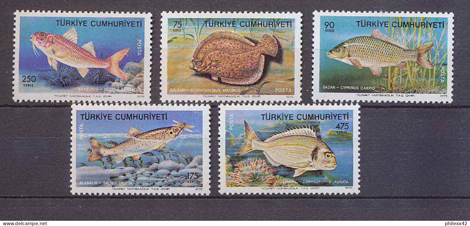 Turquie (Turkey) - 100 - N° 2138/42 Poissons (Fish Poisson Fishes) Neuf ** Mnh COTE 15 - Unused Stamps