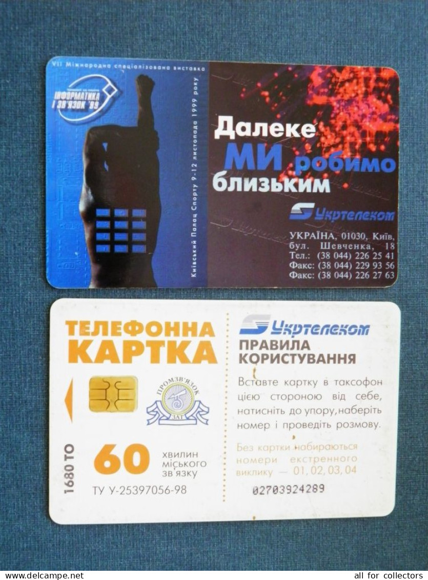 Phonecard Chip Advertising Phone Ukrtelecom 1680 Units 60 Calls  UKRAINE - Ucrania
