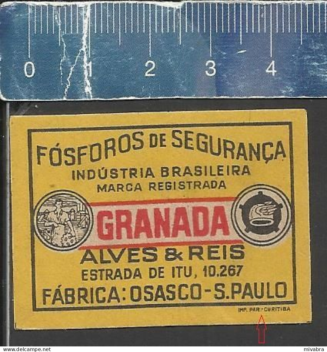 GRANADA  - OLD MATCHBOX LABEL MADE IN BRAZIL - Boites D'allumettes - Etiquettes