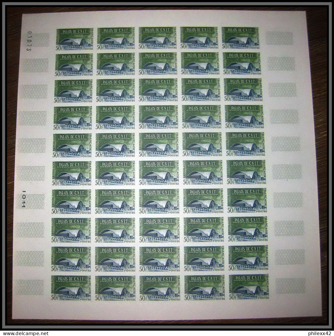 France N°1203/1206 Réalistations Techniques Algérie Sahara Non Dentelé ** MNH Imperf Feuille Sheet 50 Ex 1959 Ref GV23 - 1951-1960