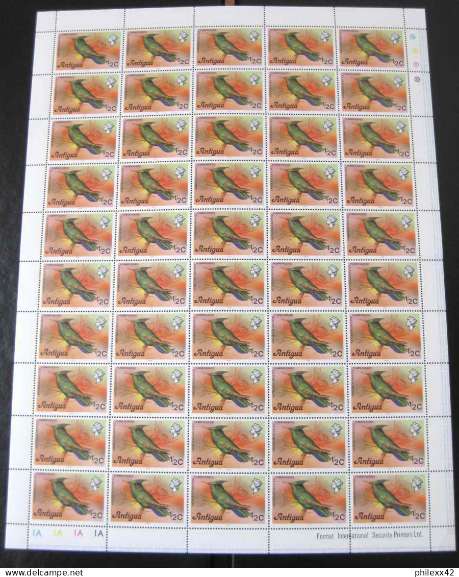 1025 - Antigua - Série Oiseaux (bird Birds Oiseau) Feuilles (sheets) Colibri MNH ** - Konvolute & Serien