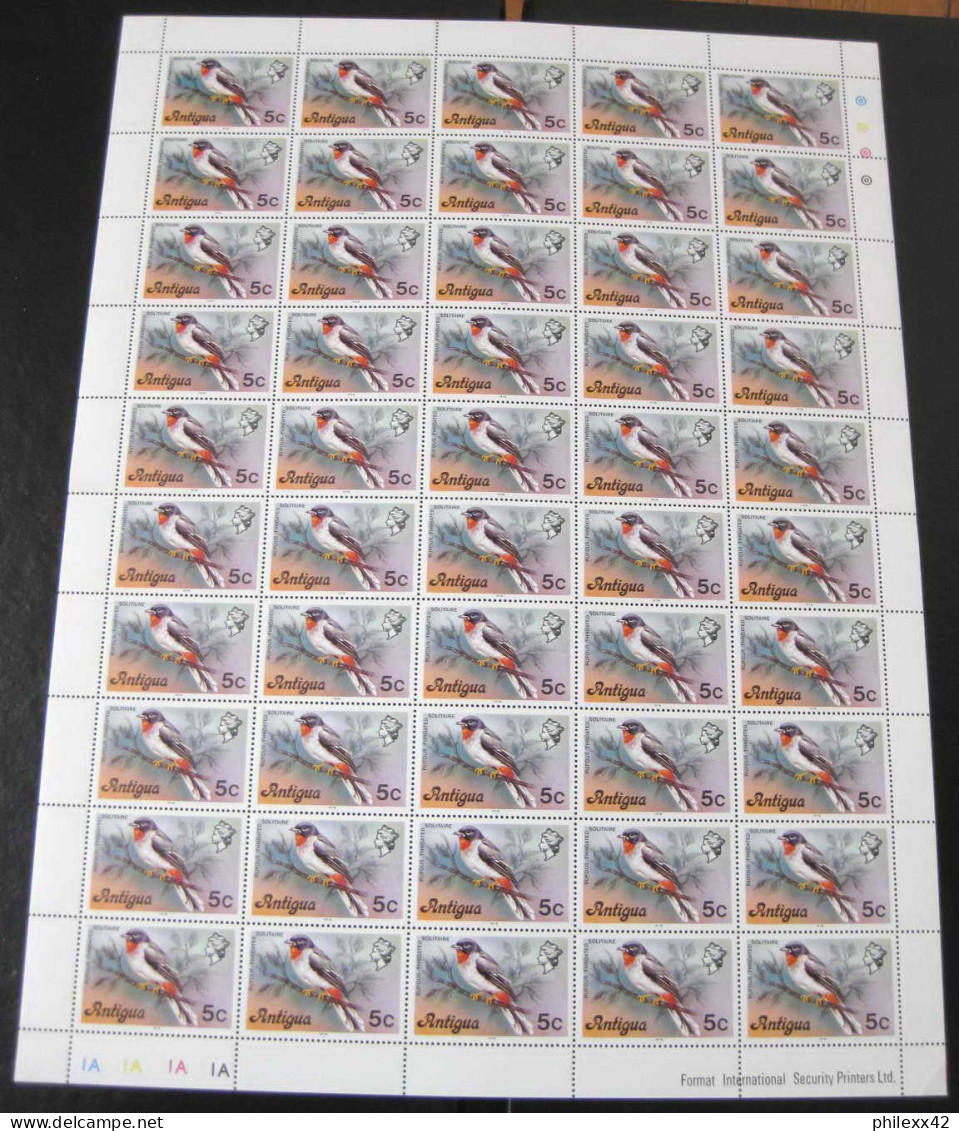 1026 - Antigua - Série Oiseaux (bird Birds Oiseau) Feuilles (sheets) Merle MNH ** - Collections, Lots & Series