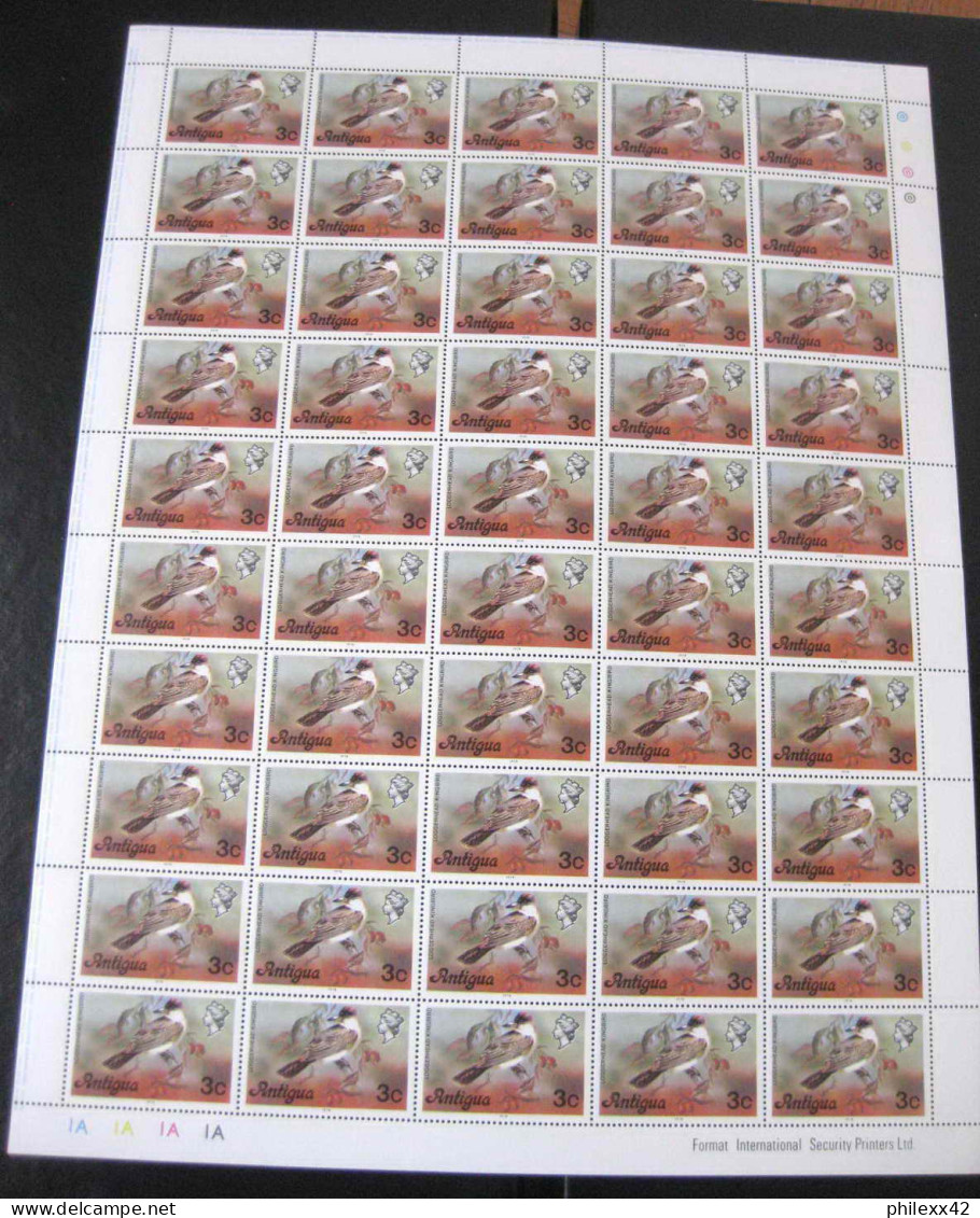 1027 - Antigua - Série Oiseaux (bird Birds Oiseau) Feuilles (sheets) Gobe Mouche MNH ** - Konvolute & Serien