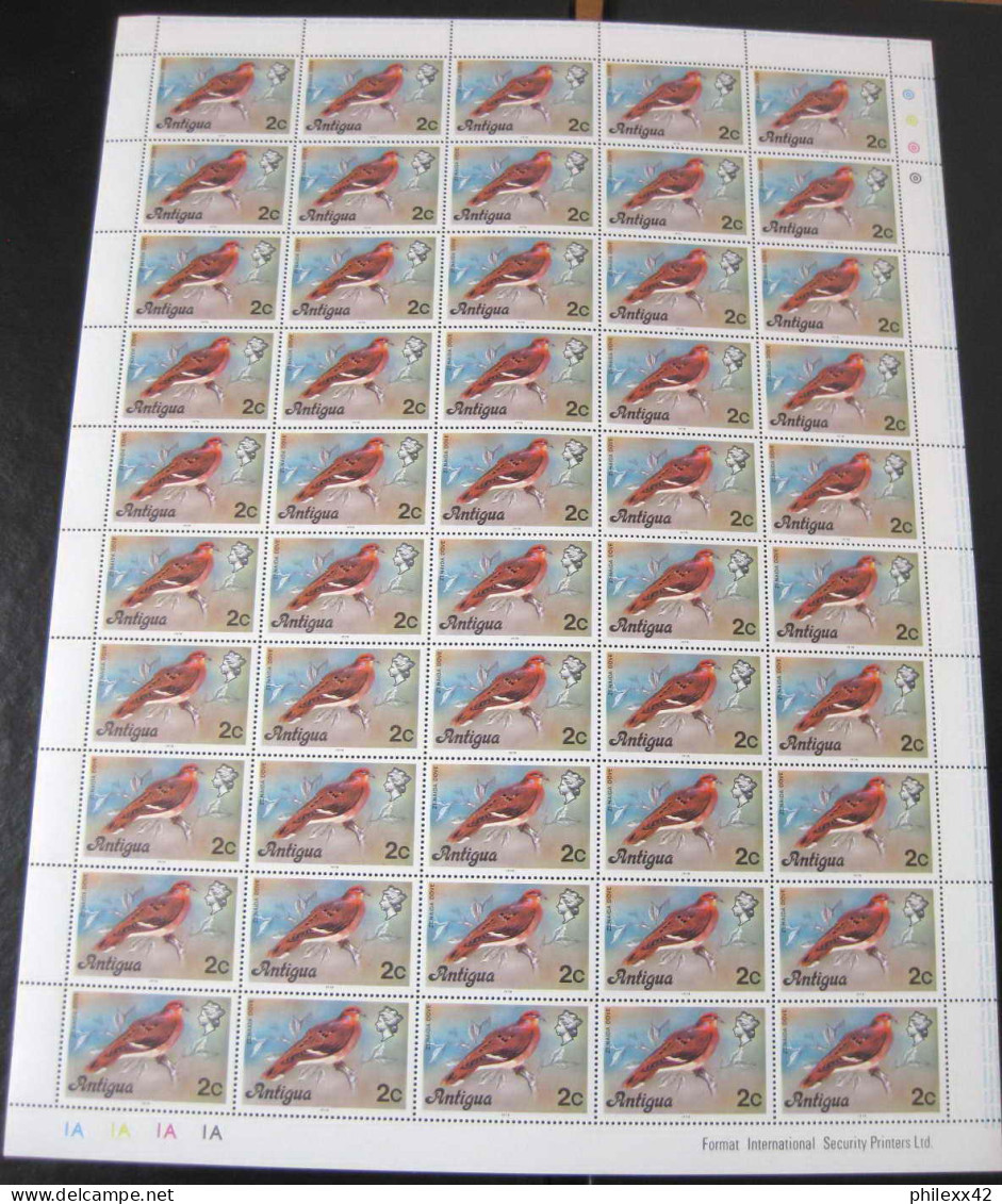 1028 - Antigua - Série Oiseaux (bird Birds Oiseau) Feuilles (sheets) Colombe MNH ** - Verzamelingen, Voorwerpen & Reeksen