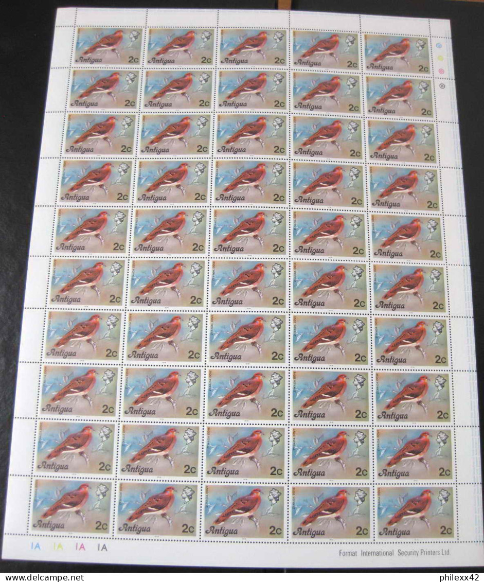 1024 - Antigua - Série Oiseaux (bird Birds Oiseau) 4 Feuilles (sheets) MNH ** - Verzamelingen, Voorwerpen & Reeksen