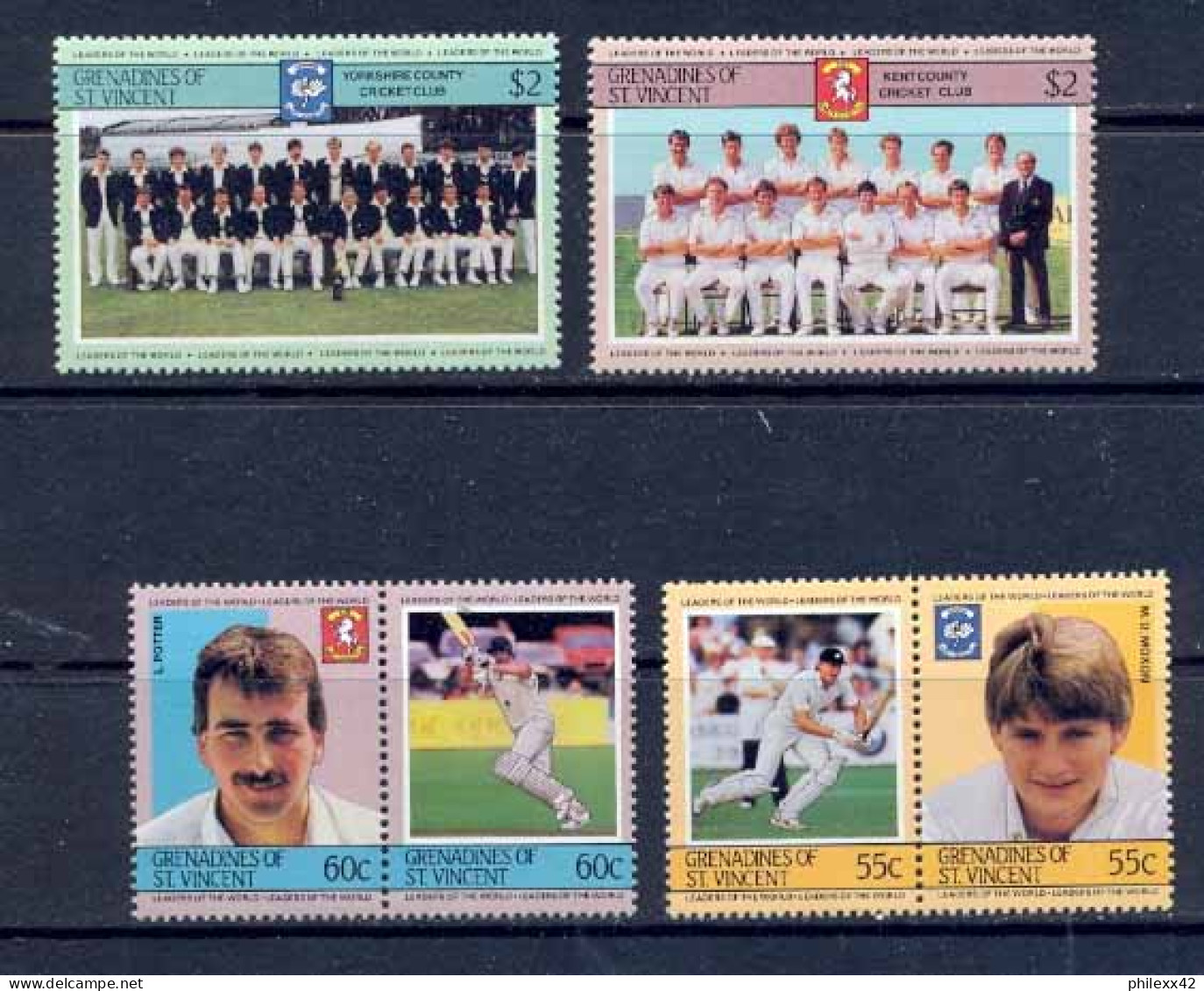 Bequia Grenadines Of St. Vincent 286 Série Sport Cricket Famous Players MNH ** - Cricket