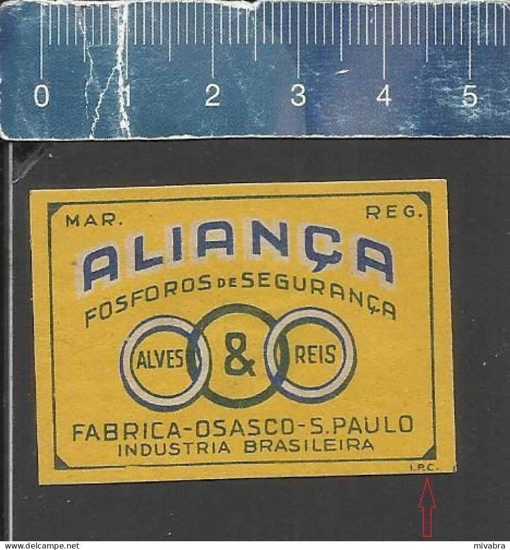 ALIANÇA  - OLD MATCHBOX LABEL MADE IN BRAZIL - Boites D'allumettes - Etiquettes