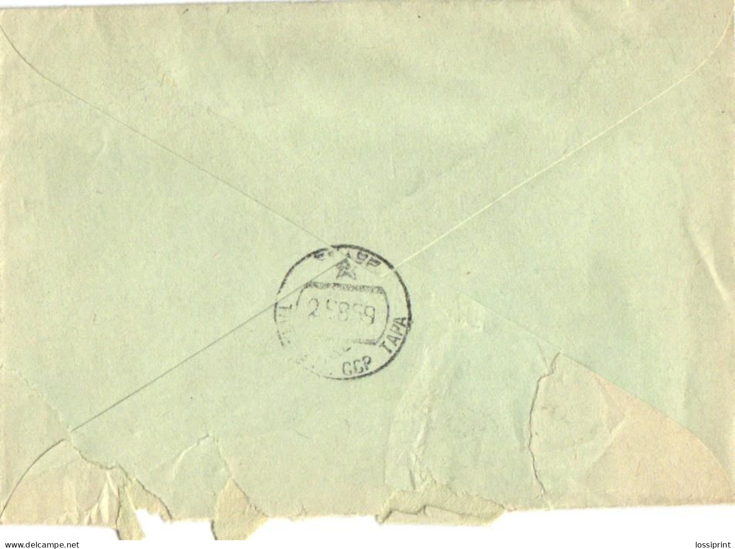 Soviet Union:USSR:Estonia:Registered Tapa Cancellation, 10 Copicks Soldier, 1969 - Briefe U. Dokumente