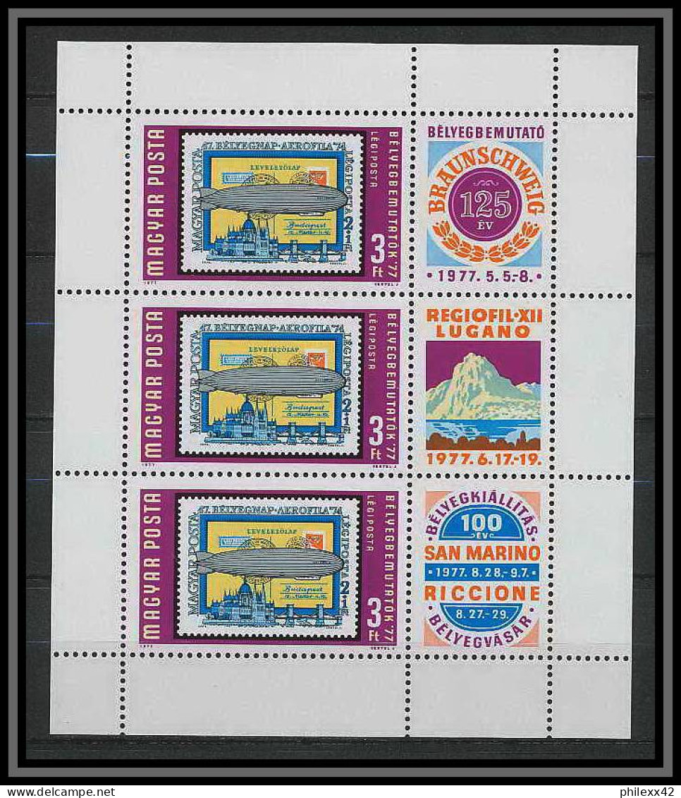 377 Hongrie (Hungary) - N° 391 LUGANO ZEPPELIN Non Dentelé Imperf + DENTELE - Unused Stamps