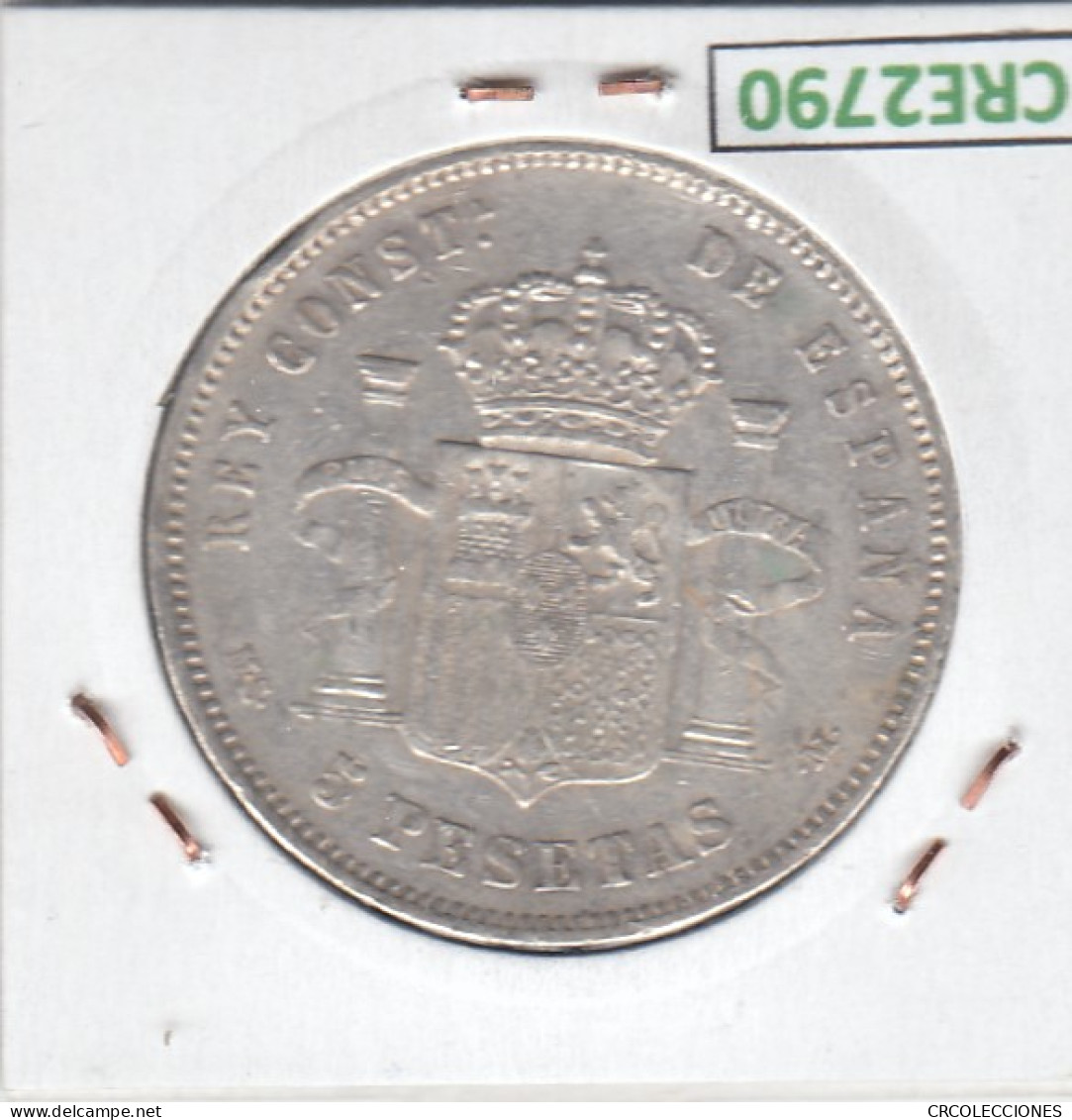 CRE2790 MONEDA ESPAÑA 5 PESETAS ALFONSO XII 1885 *18 *88 MSM PLATA - Otros & Sin Clasificación