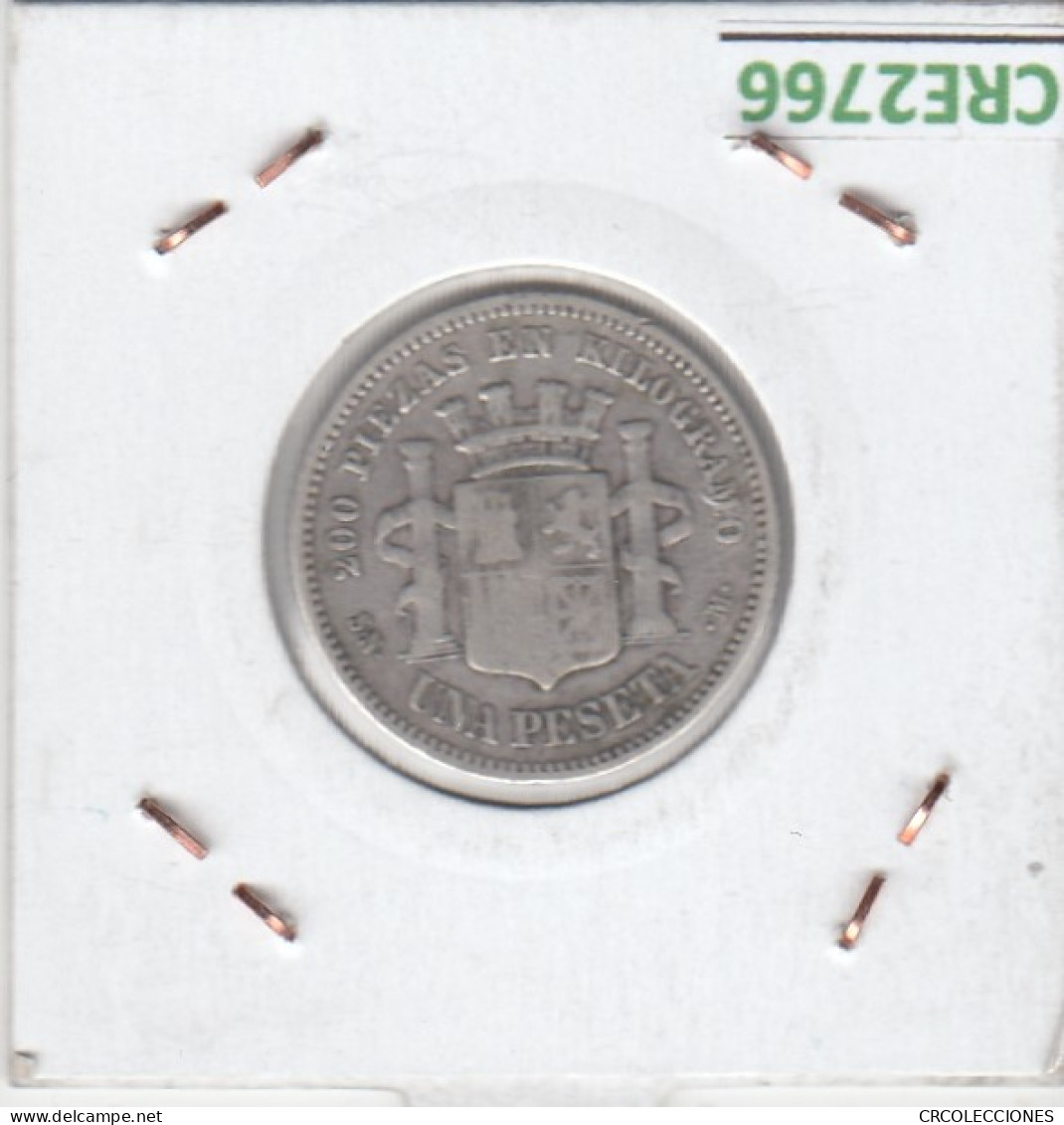 CRE2766 MONEDA ESPAÑA 1 PESETA GOBIERNO PROVISIONAL SN-M 1869  - Otros & Sin Clasificación