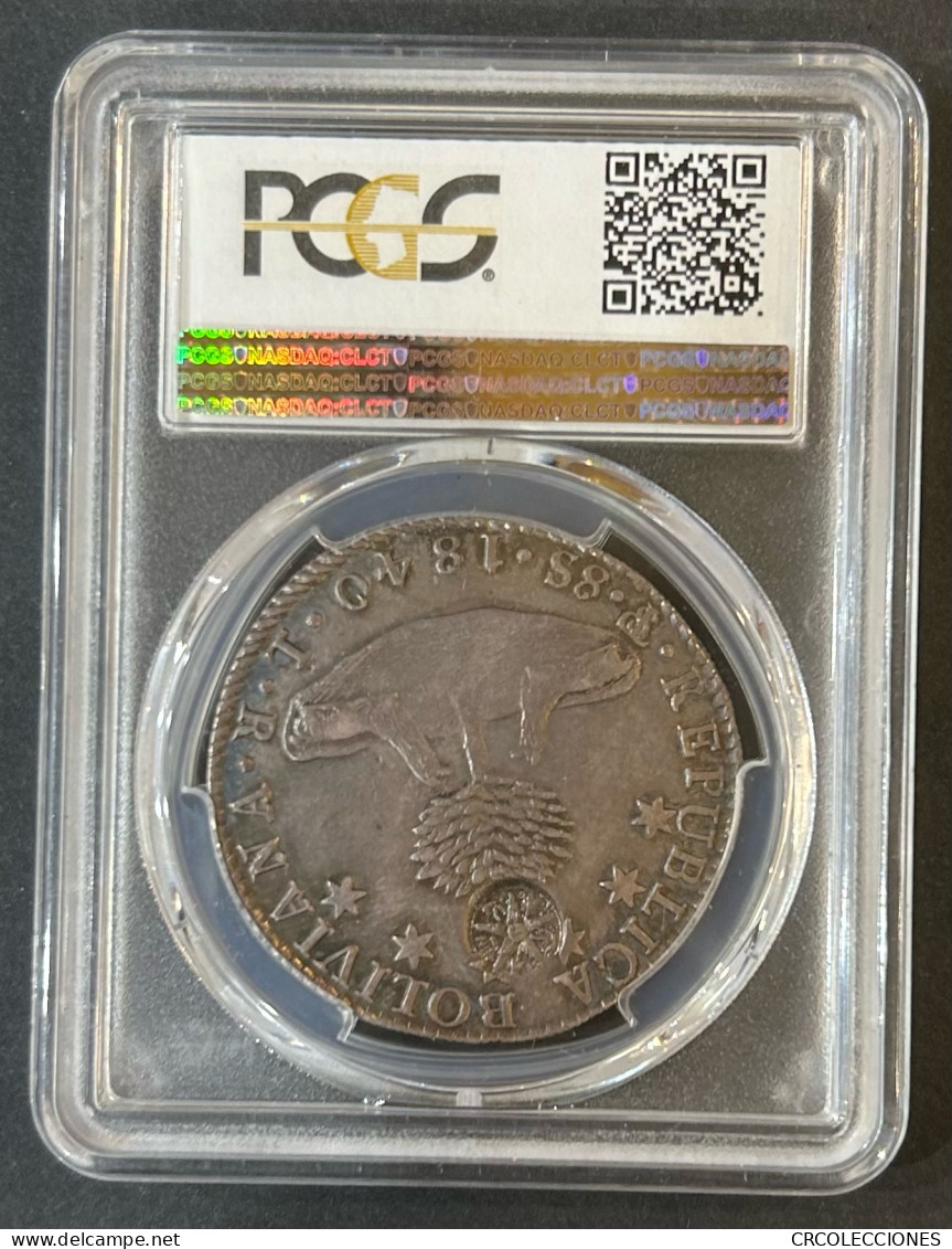 CREXP395 MONEDA GUATEMALA 8 REALES 1840 ENCAPSULADA PCGS CALIDAD XF45 - Sonstige – Amerika