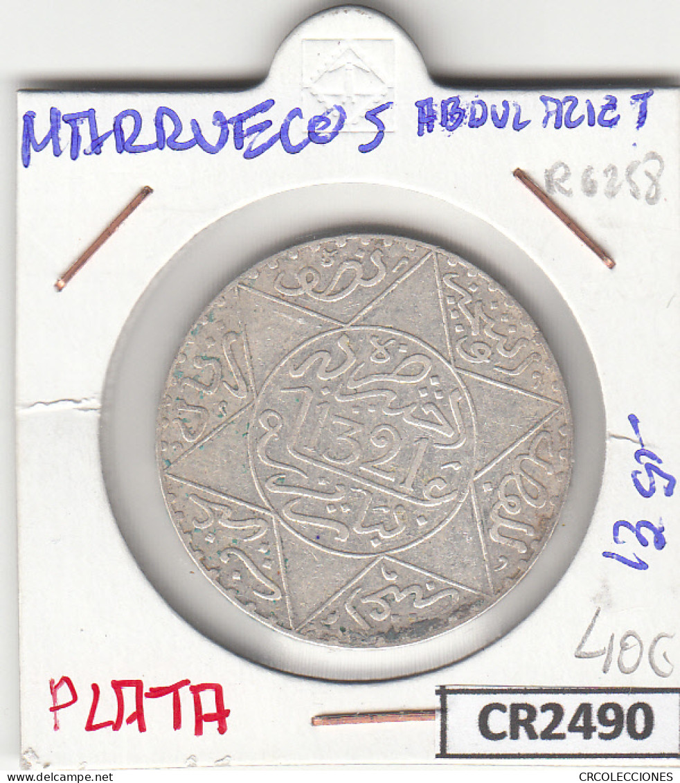 CR2490 MONEDA MARRUECOS 1321 PLATA - Other - Africa