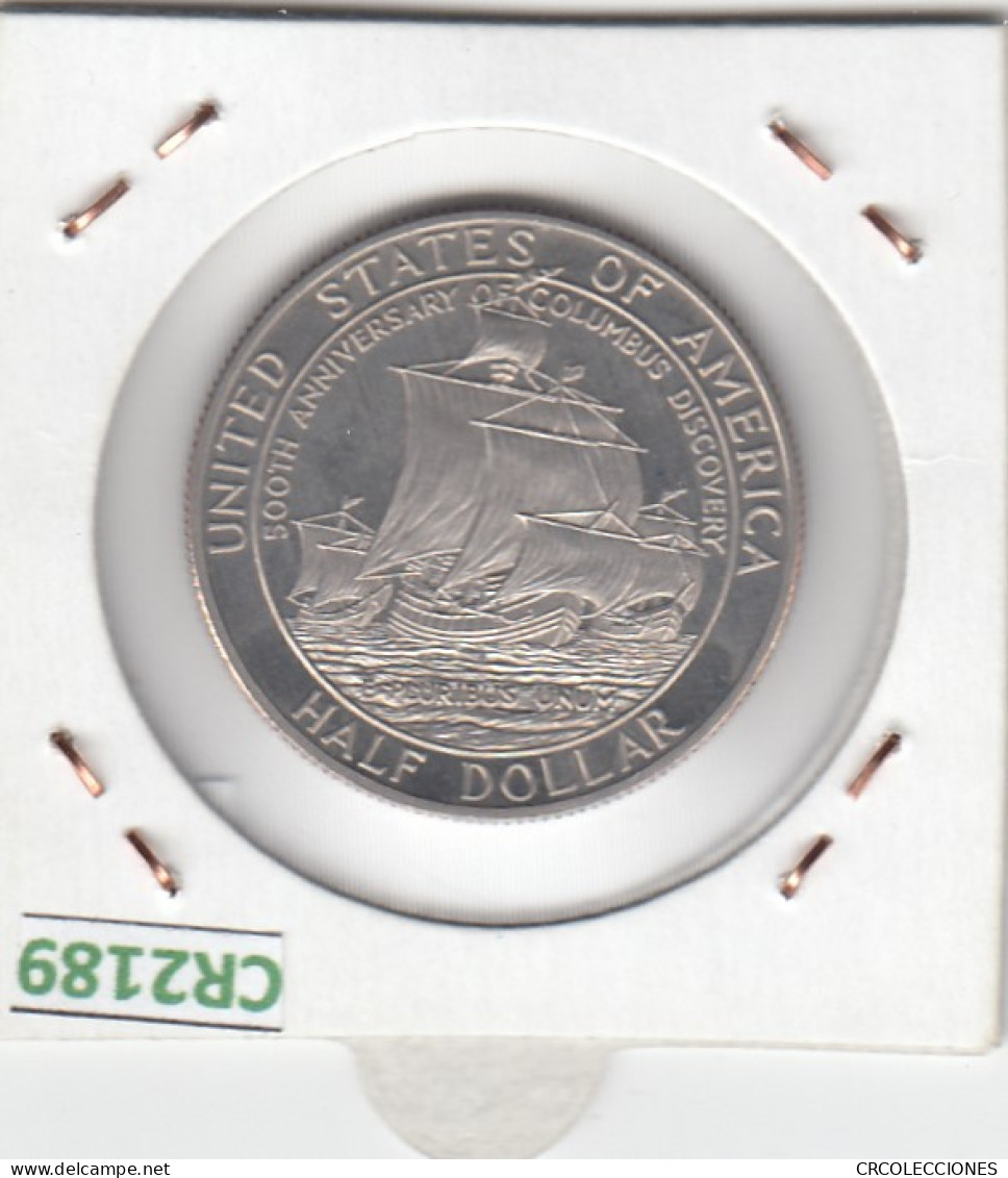 CR2189 MONEDA EEUU MEDIO DÓLAR COLUMBUS 1992 PROOF - Other - America