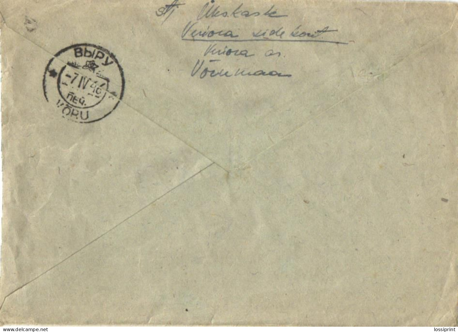 Soviet Union:USSR:Estonia:Registered Võru Cancellation, 30+30 Copicks Stamps, 1946 - Storia Postale