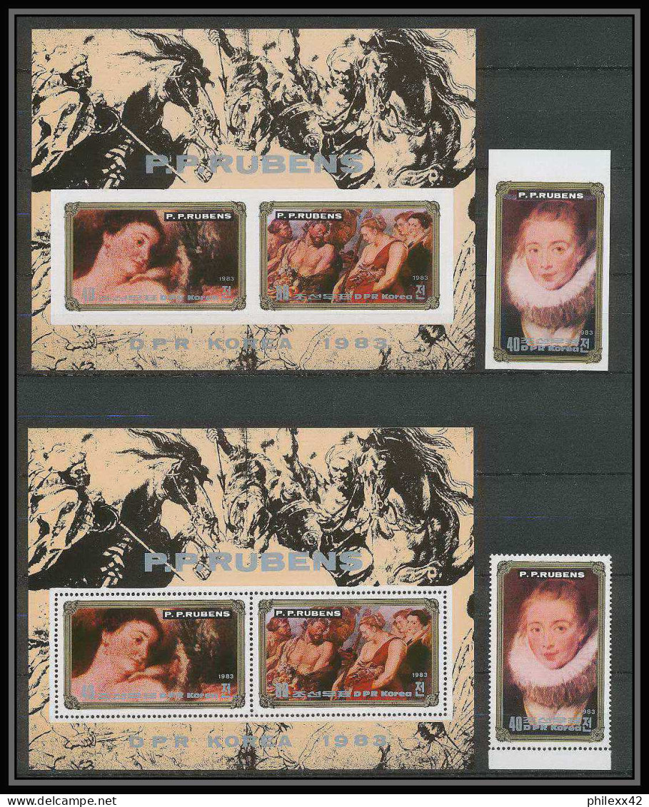 146 Corée (korea) Neuf ** MNH 2406/9 Bloc 154/155 A/B Rubens Tableau (tableaux Painting) Non Dentelé Imperf - Rubens