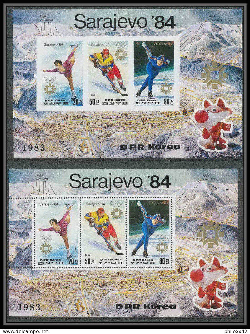 313 Corée (korea) Neuf ** MNH 150 Bloc Jeux Olympiques (olympic Games) Sarajevo 84 Non Dentelé Imperf - Winter 1984: Sarajevo